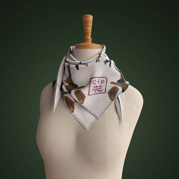 Foulard en soie naturelle